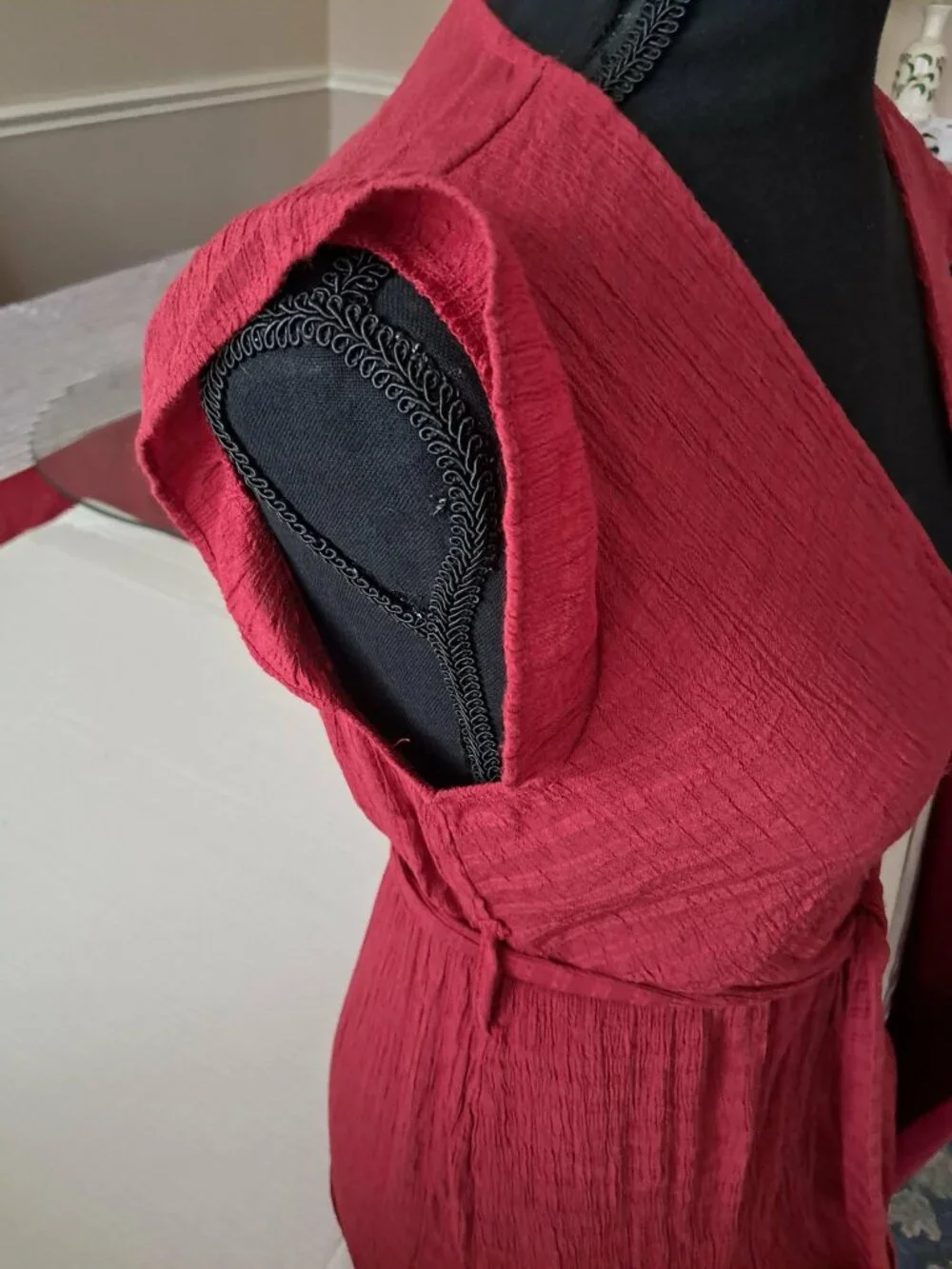 SHEIN Unity Women’s Surplice Neck Self-Tie Ruffle A-Line Dress Size M - Picture 3 of 10